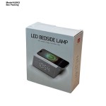 LED BEDSIDE LAMP WITH WIRELESS CHARGER AND ALARM CLOCK