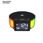 MULTIFUNCTIONAL BEDSIDE CLOCK  WITH WIRELESS CHARGER & NIGHT LIGHT 