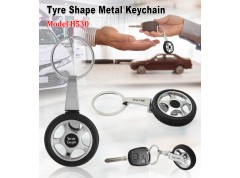 Tyre Shape Metal Keychain