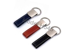 Metal Keychain with PU Belt