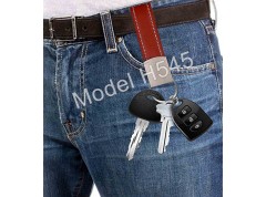 Metal Keychain with PU Belt