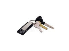 Metal Key-chain with Rectangle PU Leather Base
