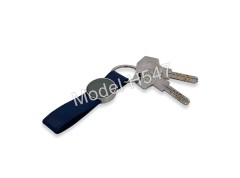 Metal Keychain with PU Belt 