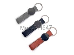 Metal Keychain with PU Belt 