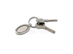 Rotating Metal Keychain - Silver