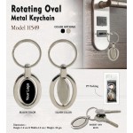 Rotating Metal Keychain - Silver