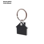 Home Shape Metal Keychain 