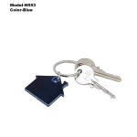 Home Shape Metal Keychain 