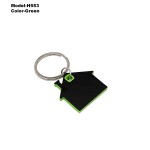 Home Shape Metal Keychain 
