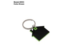 Home Shape Metal Keychain