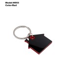 Home Shape Metal Keychain 