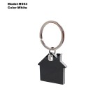 Home Shape Metal Keychain 