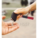 Metal Keychain with PU Belt 