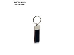 Metal Keychain with PU Belt 