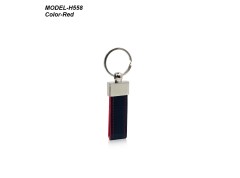 Metal Keychain with PU Belt 