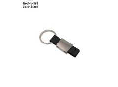 Metal Keychain with PU Strap 