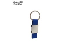 Metal Keychain with PU Strap 