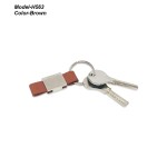Metal Keychain with PU Strap 