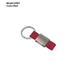 Metal Keychain with PU Strap 