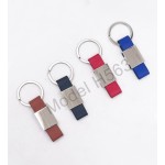 Metal Keychain with PU Strap 