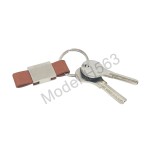 Metal Keychain with PU Strap 