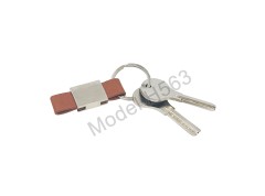 Metal Keychain with PU Strap 