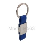 Metal Keychain with PU Strap 