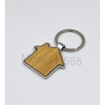 Home Shape Wooden Keychain