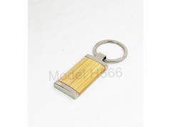 Wooden Metal Keychain 