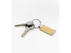 Wooden Metal Keychain 