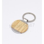 Round Shape Wooden Keychain