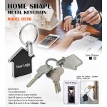 Home Shape Metal Keychain