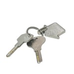 Home Shape Metal Keychain