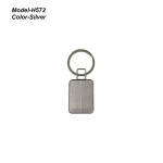 Rectangle Shape Metal Keychain