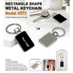 Rectangle Shape Metal Keychain