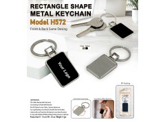 Rectangle Shape Metal Keychain