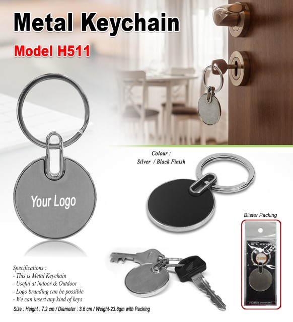 Round Metal Keychain