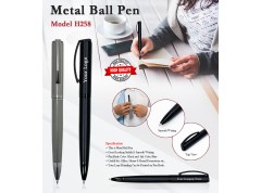 H258 Premium Metal Ball Pen with Custom Logo Branding | Executive Corporate Gift Pen