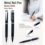 Metal Ball Pen - Silver Black 