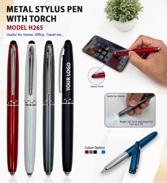 Stylus Torch Pen – Metal Body with Custom Logo