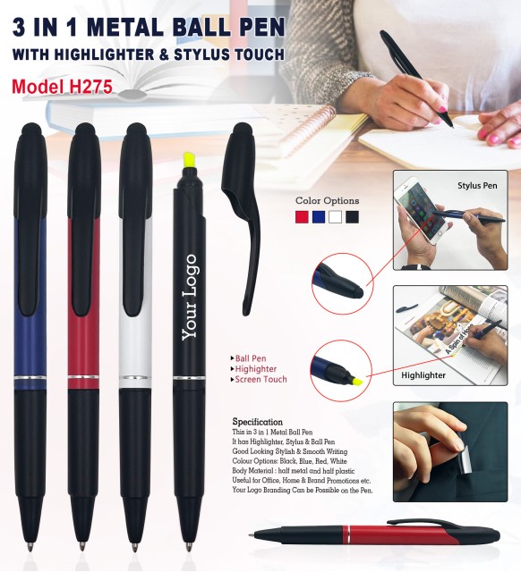 3 in 1 Highlighter Pen 