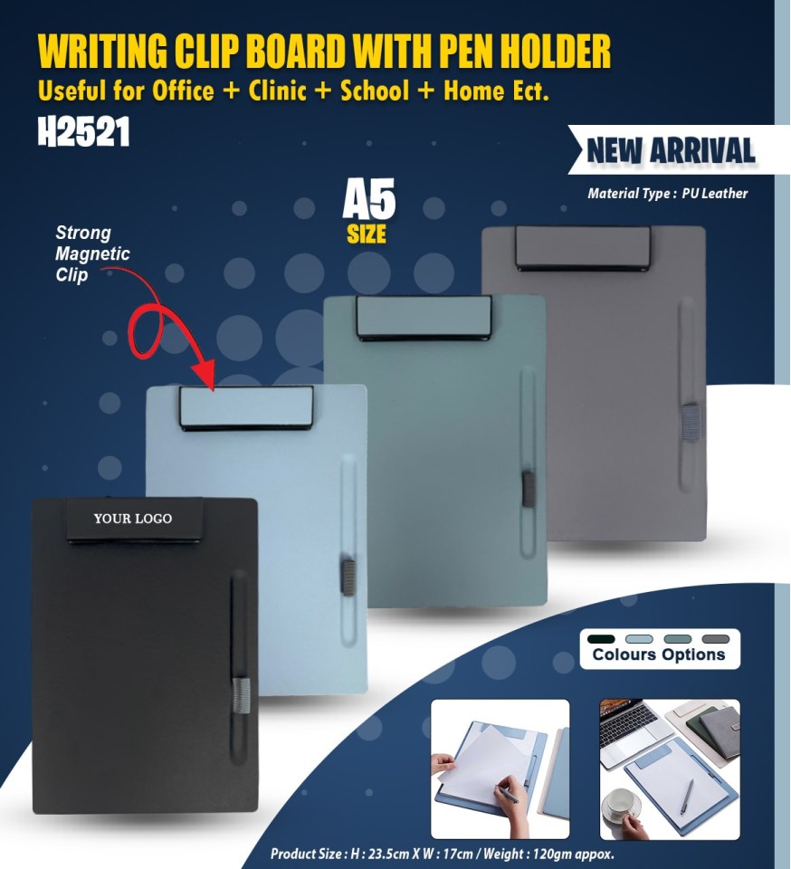Writing Clip Broad with Pen Holder