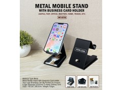 METAL MOBILE STAND WITH BUSINESS CARD HOLDER