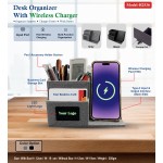 Desk Organizer  With Wireless Charger 