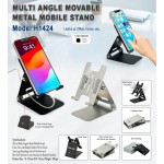 Multi Angles Metal Mobile Stand - Black 
