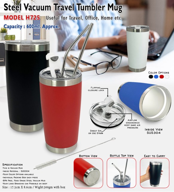 Steel Vacuum Tumbler Mug