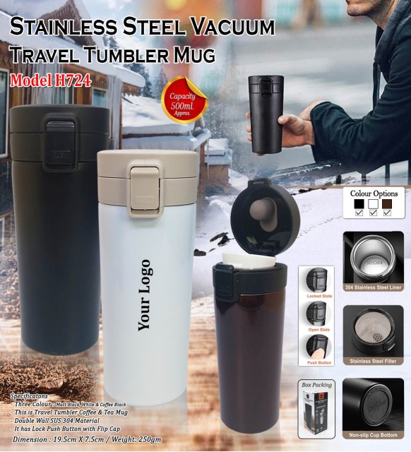 Steel Vacuum Tumbler Mug 