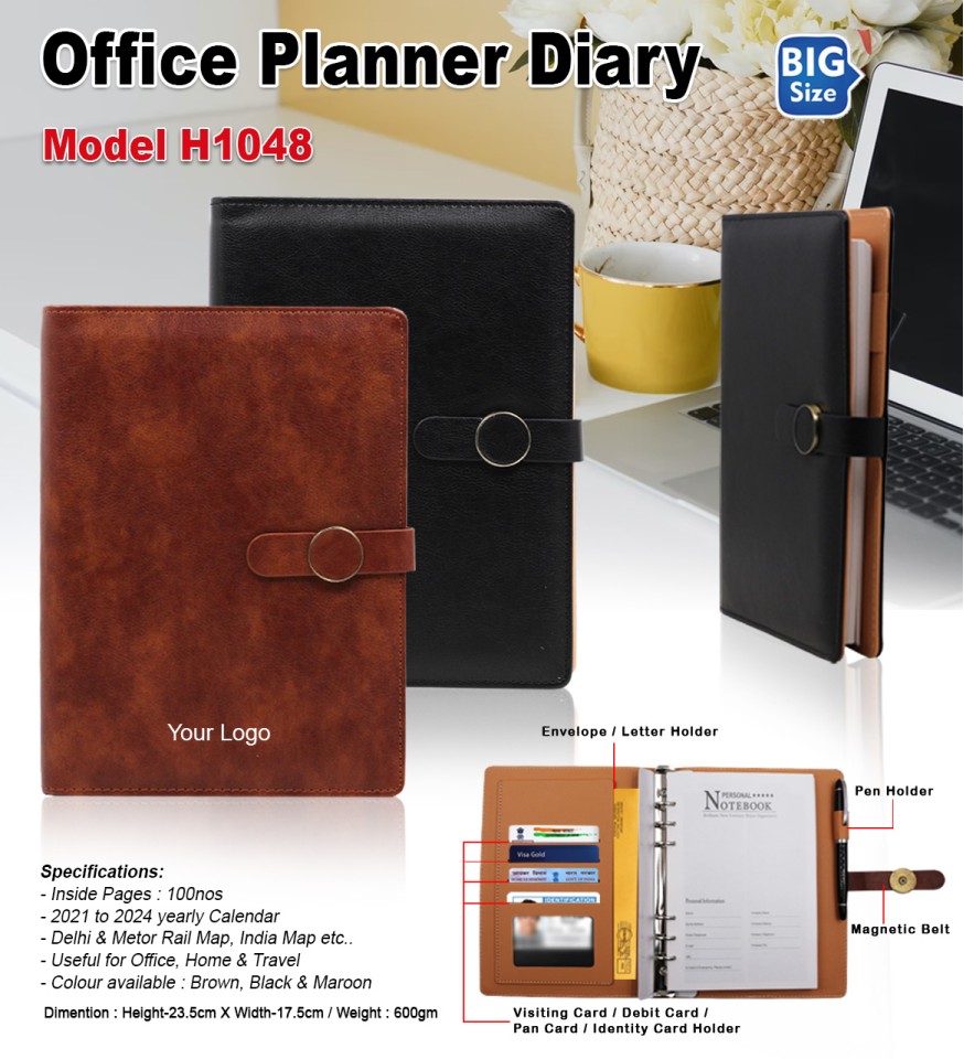 Office Planner Diary with PU Leather & Custom Logo