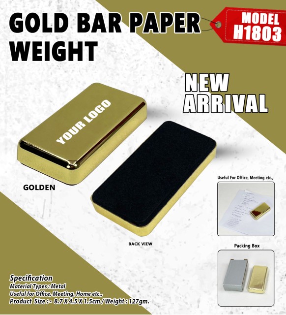 Gold Bar Paper Weight 