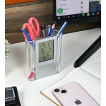 Multi Functional Table Top  Pen Holder With Digital Display Clock